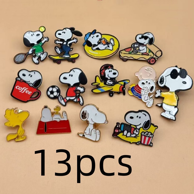Pet Supplies Wholesale - เข็มกลัดรูปสุนัขการ์ตูน 13 ชิ้น น่ารัก ตลกขบขัน ของขวัญสำหรับเพื่อน