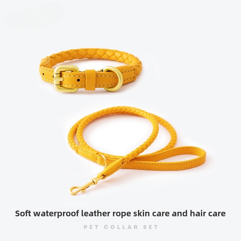 Pet Supplies Wholesale - Loudik ขายส่ง Braided หนังสายจูงสุนัขปรับสัตว์เลี้ยงเชือกสุนัขเดินสุนัขขนาดเล็กและขนาดกลางสัตว์เลี้ยงอุปกรณ์เสริม