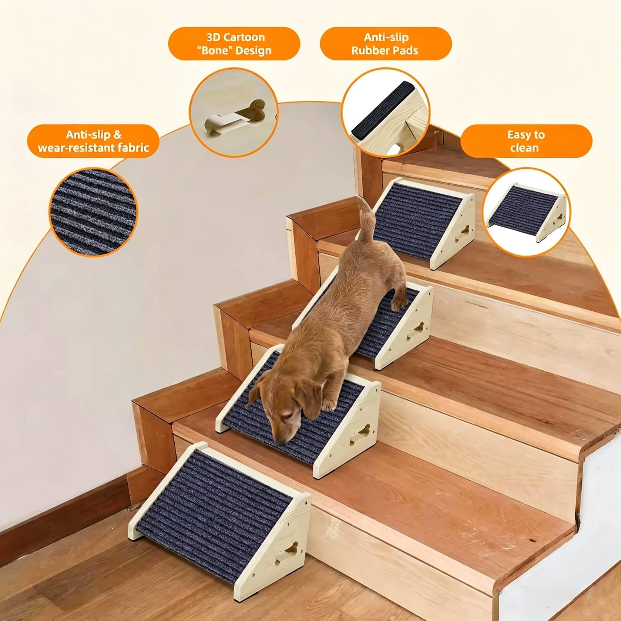 บันไดไม้สำหรับสุนัข ทางลาดสำหร - Calming Dog Bed บทวิจารณ์และราคา