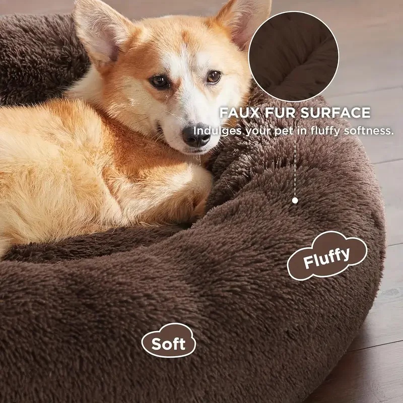 เตียงสัตว์เลี้ยงทรงกลมแบบซักได - Calming Dog Bed บทวิจารณ์และราคา