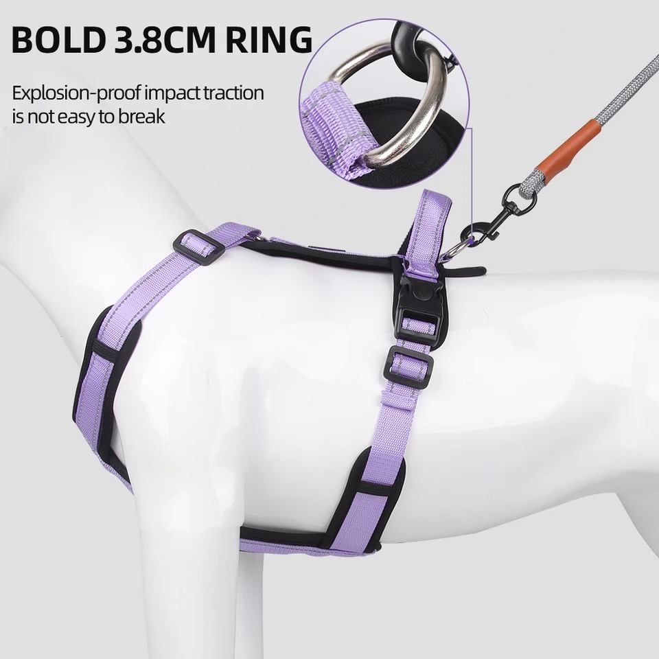 ใหม่สัตว์เลี้ยงสุนัขสายรัดไม่ม - No Pull Dog Harness บทวิจารณ์และราคา
